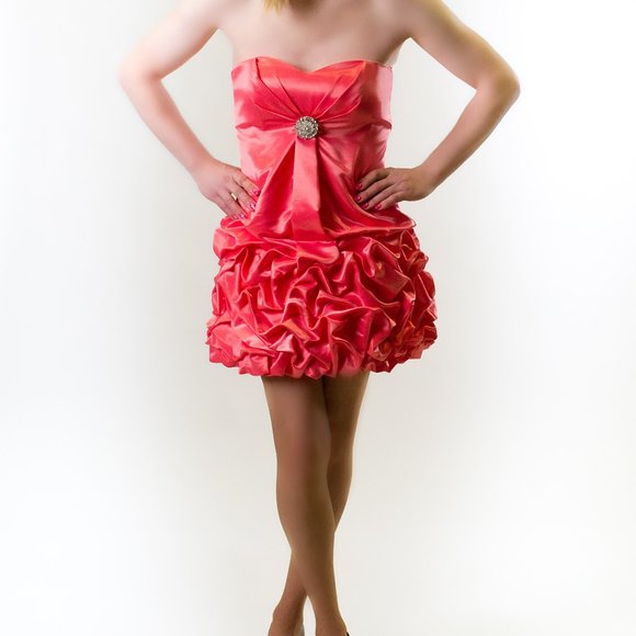 Pink Prom Dress corset tie back - Picture 2 of 9